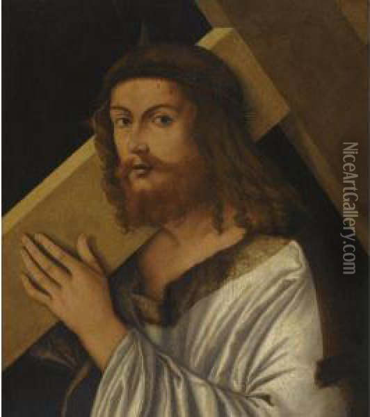 Christ Carrying The Cross Oil Painting - Giovanni Bellini