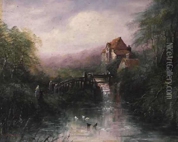 The Millstream Oil Painting - S.L. Kilpack