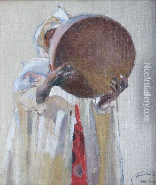 Marocain Au Tambourin Oil Painting - Paul Alexandre Alfr. Leroy