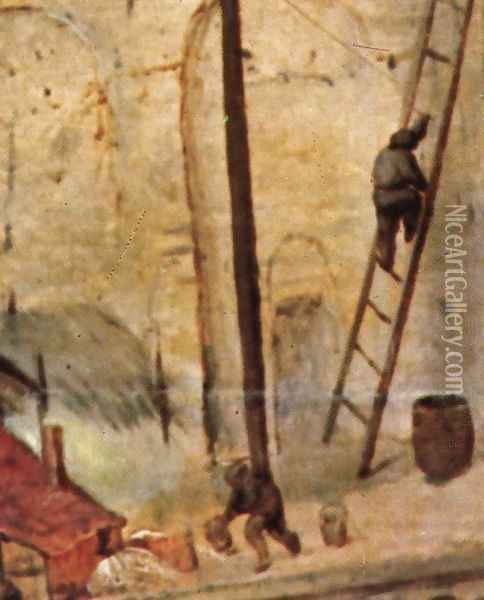 The Tower of Babel (detail) 1563 14 Oil Painting - Jan The Elder Brueghel