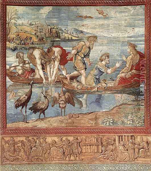The Miraculous Draught of Fishes c. 1519 Oil Painting - Pieter van Edingen van Aelst