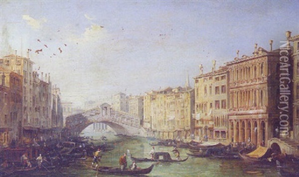 The Rialto Bridge, Venice Oil Painting - Edward Pritchett