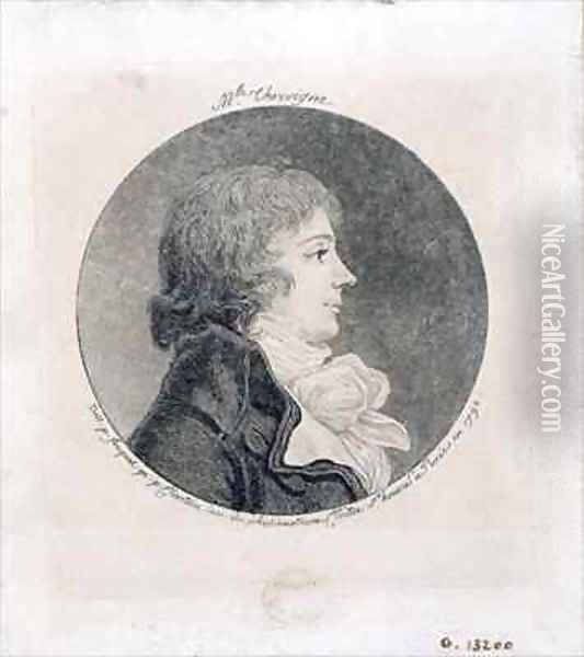 Portrait of Anne Josephe Trewagne 1762-1817 known as Theroigne de Mericourt Oil Painting - Jean Fouquet
