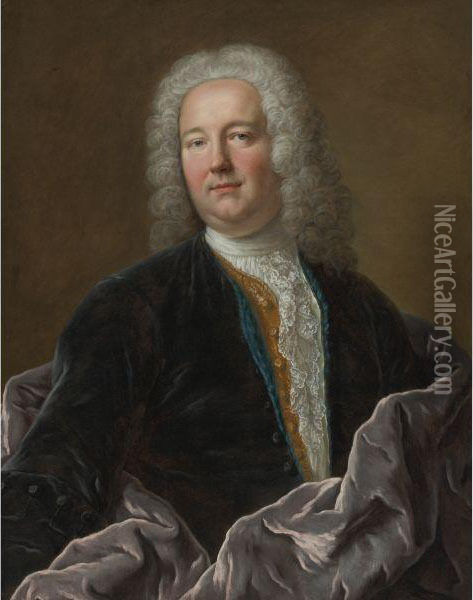 Portrait Of A Man Oil Painting - Louis Tocque