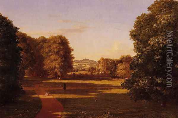 The Gardens of the Van Rensselaer Manor House Oil Painting - Thomas Cole