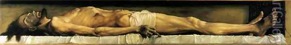 The Body of the Dead Christ in the Tomb 1521 Oil Painting - Hans Holbein the Younger