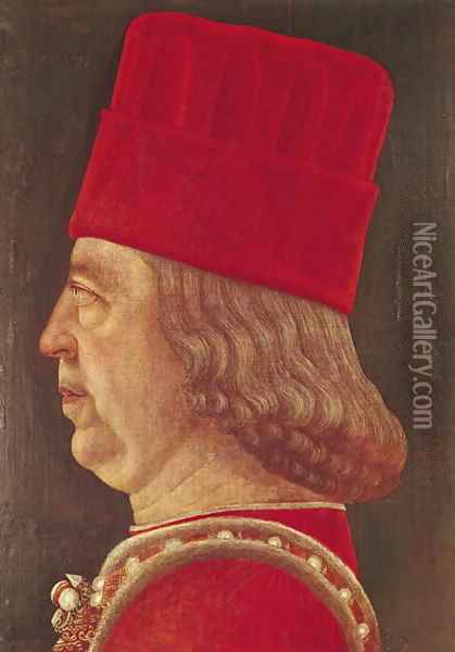 Portrait of Borso dEste Prince of Ferrara Oil Painting - Baldassare d' Este