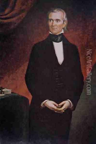 James Knox Polk 1795-1849 Oil Painting - George Peter Alexander Healy