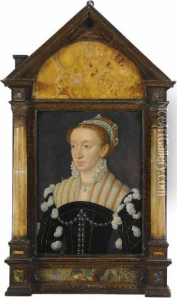 Portrait Of Margaret Of France Oil Painting - Francois Clouet
