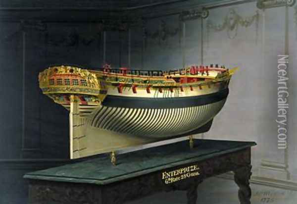 HMS Enterprise 1775 Oil Painting - Joseph Marshall