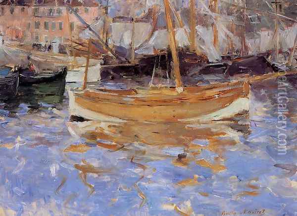The Port Of Nice Oil Painting - Berthe Morisot