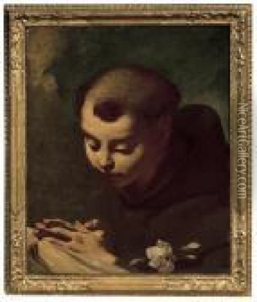 Sant'antonio Da Padova In Preghiera Oil Painting - Giovanni Battista Piazzetta