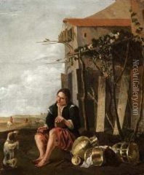 Il Giovane Calderaio Oil Painting - David The Younger Teniers