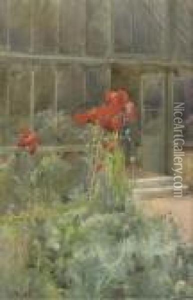 Poppies Oil Painting - Mildred Anne Butler