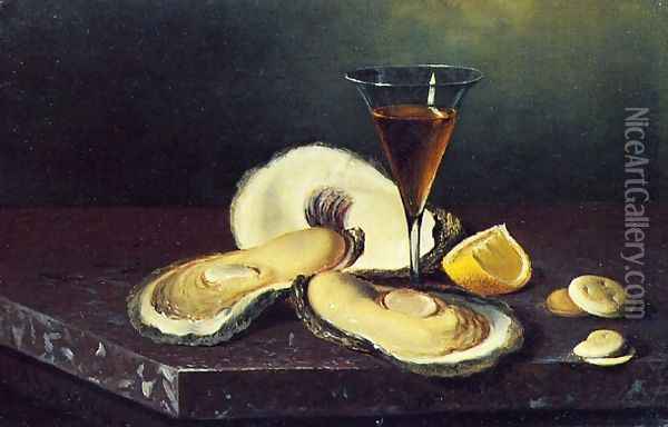 Still Life with Oysters Oil Painting - Andrew John Henry Way
