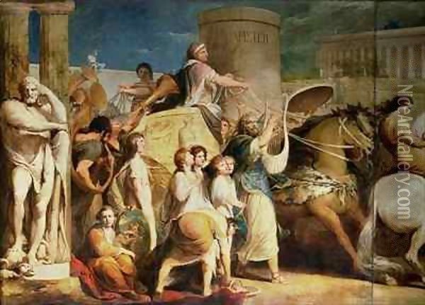 Crowning the Victors at Olympia, third in the series 'The Progress of Human Culture and Knowledge' 2 Oil Painting - James Barry