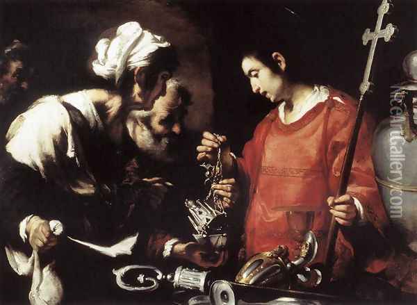 The Charity of St Lawrence Oil Painting - Bernardo Strozzi