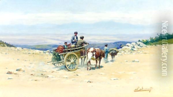 Travellers In The Mountains Oil Painting - Richard Karlovich Zommer