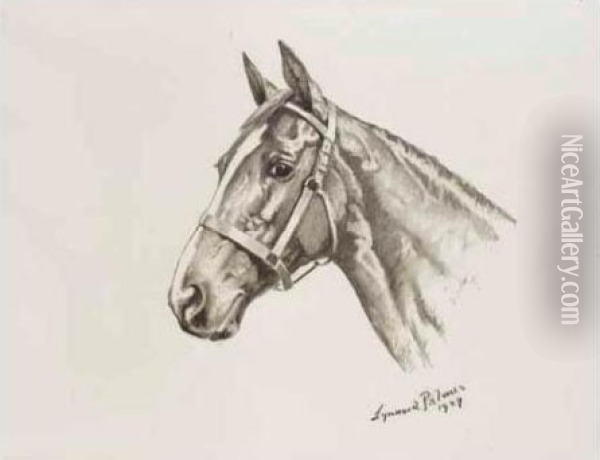 A Horse's Head Oil Painting - James Lynwood Palmer