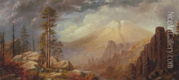 Mountain Grandeur Oil Painting - George Martin Ottinger