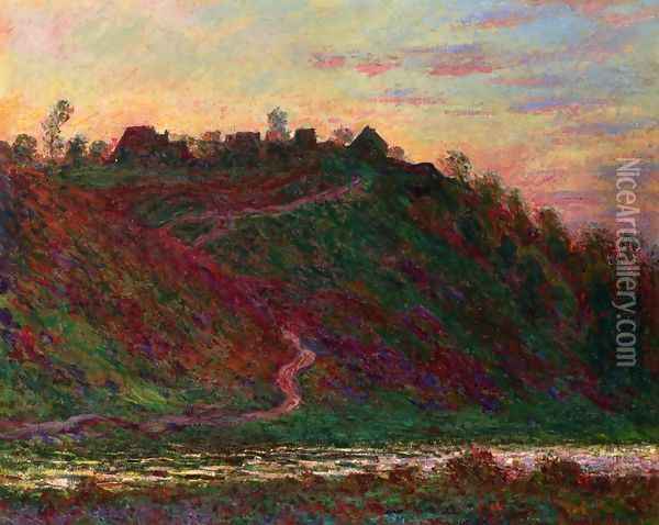 The Village Of La Coche Blond Evening Oil Painting - Claude Oscar Monet