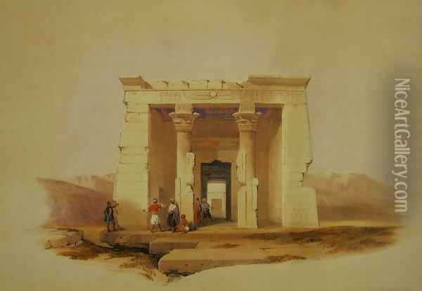 09 Temple of Dandour, Numbia Oil Painting - David Roberts