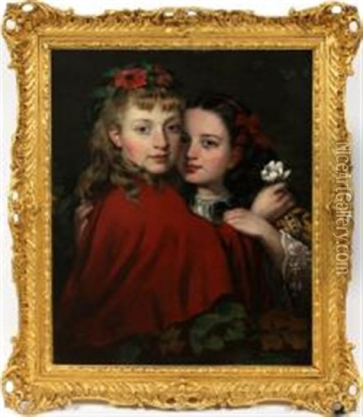 The Sisters Oil Painting - James Collinson