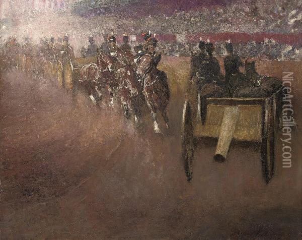 The Royal Tournament Oil Painting - Gilbert Holiday