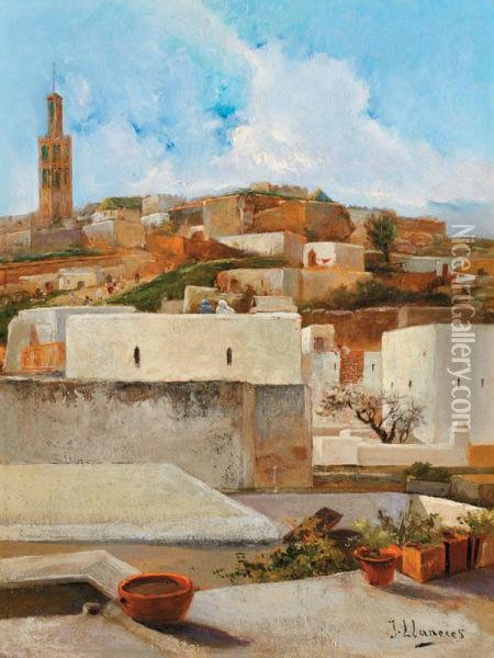 Vue D'une Ville Orientale Oil Painting - Jose San Bartolome Llaneces