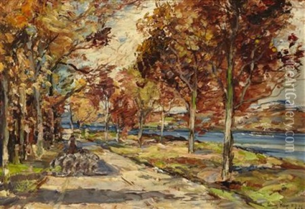 Autumn On The Gareloch Oil Painting - James Kay