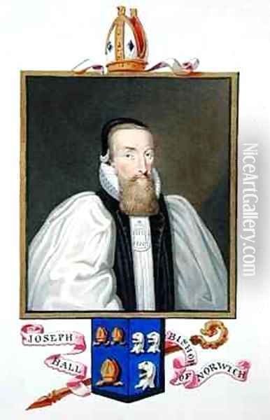 Portrait of Joseph Hall Bishop of Norwich from Memoirs of the Court of Queen Elizabeth Oil Painting - Sarah Countess of Essex