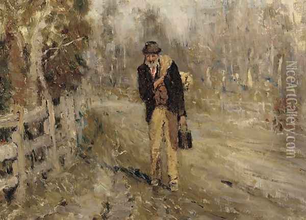 Swagman Oil Painting - Walter Withers