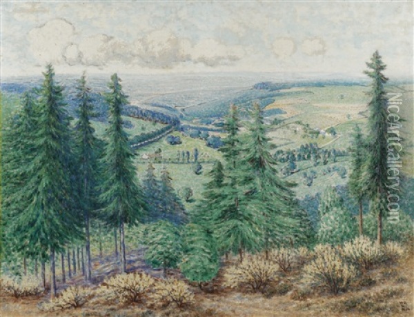 L'ete, Ardennes Oil Painting - William Degouve de Nuncques