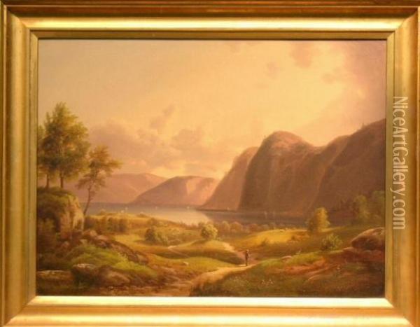 The Hudson Highlands Oil Painting - Alexander Lawrie