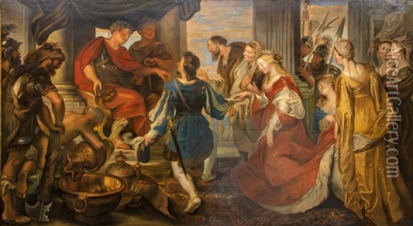 La Generosite De Scipion Oil Painting - Jan Erasmus Quellinus