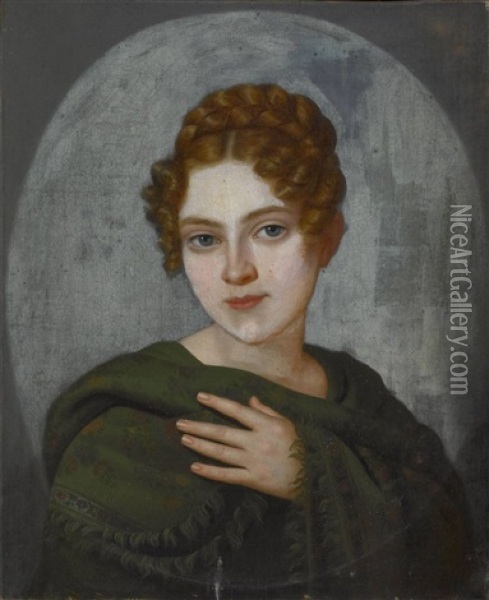 Amalie Marie Und Cacilie, Prinzessinnen Von Schweden (pair) Oil Painting - Franz Seraph Stirnbrand