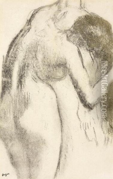 Femme S'essuyant Oil Painting - Edgar Degas