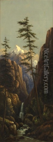 Sierra Mountain Defile Oil Painting - Henry Chapman Ford