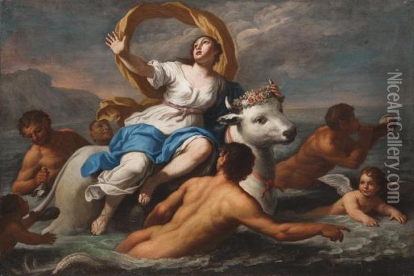 The Rape Of Europa Oil Painting - Christoph Unterberger