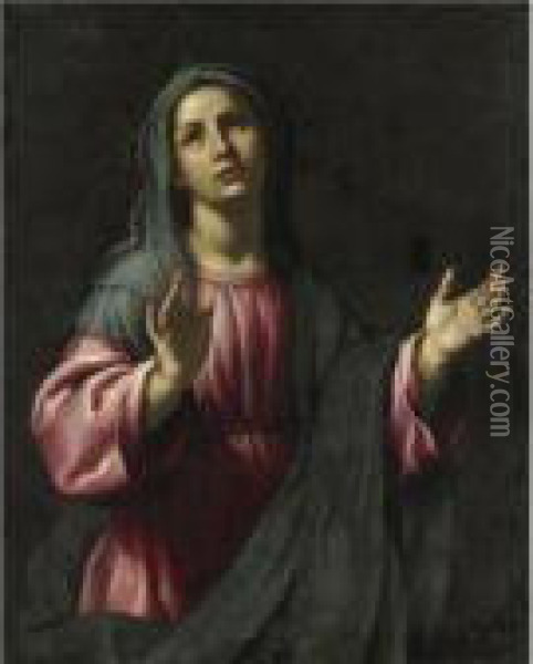 Madonna In Preghiera Oil Painting - Rutilio Manetti