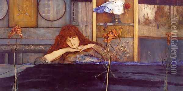 I Lock my Door Upon Myself 1891 Oil Painting - Fernand Khnopff