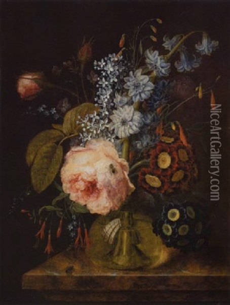 Blumenstilleben Oil Painting - Georges Frederic Ziesel