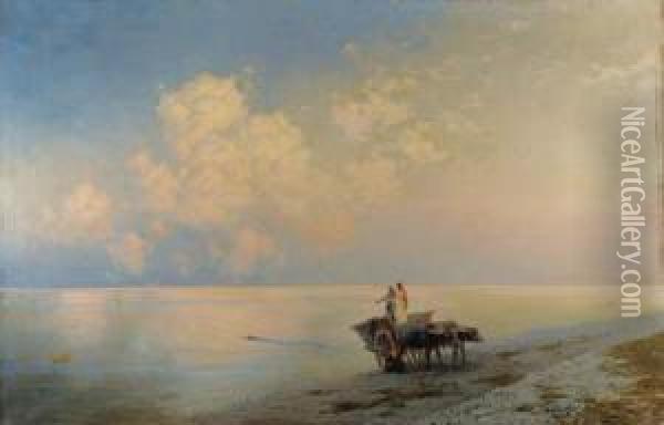 Tranquil Seas - The Swimmers Oil Painting - Ivan Konstantinovich Aivazovsky