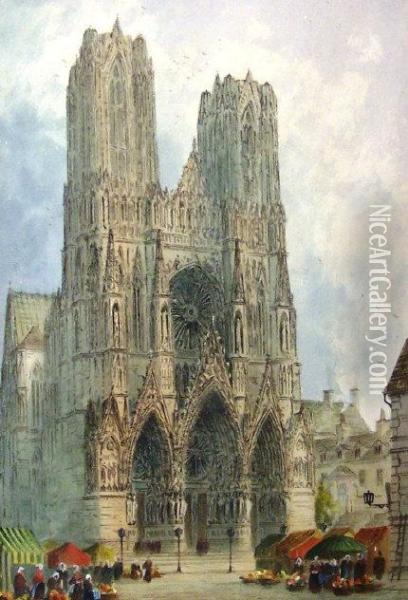 Westminster Abbey And St. Paul's Cathedral Oil Painting - Paul Braddon