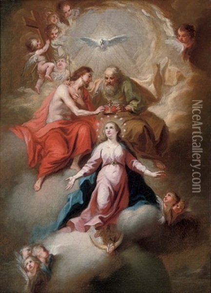 The Assumption Of The Virgin Oil Painting - Alessio d' Elia