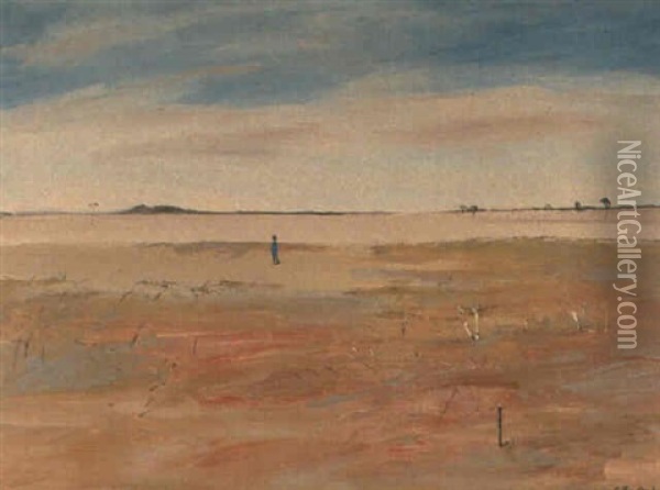 Wimmera Landscape Oil Painting - Arthur Merric Boyd