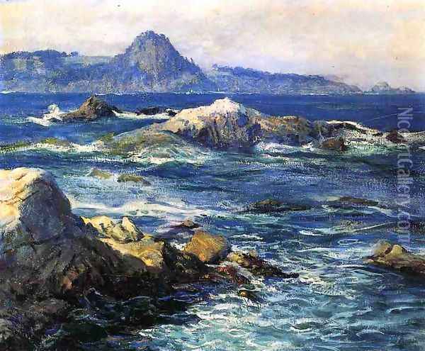 Off Mission Point Oil Painting - Guy Rose