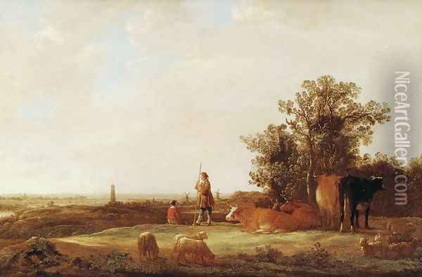 View Of A Plain Oil Painting - Aelbert Cuyp