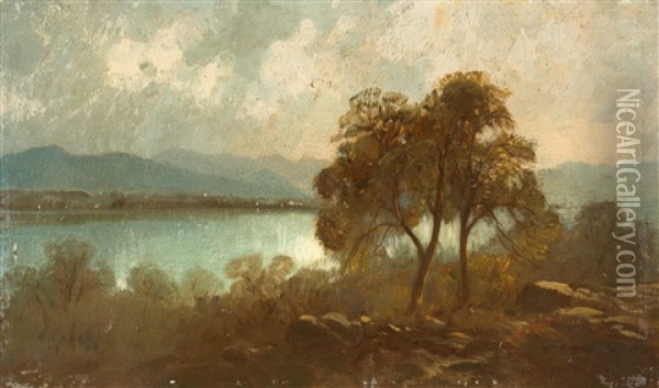 Herbstmorgen Am See Oil Painting - Eduard Schleich the Elder