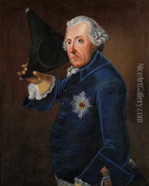 Friedrich Der Grose Oil Painting - Johann Heinrich Christian Franke